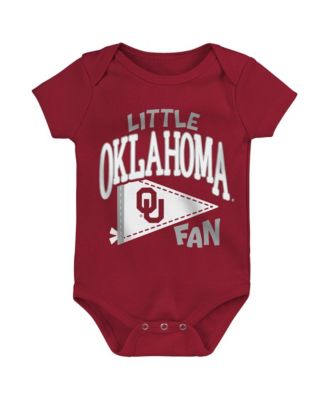 Baby Boys and Girls Crimson Oklahoma Sooners Little Banner Bodysuit