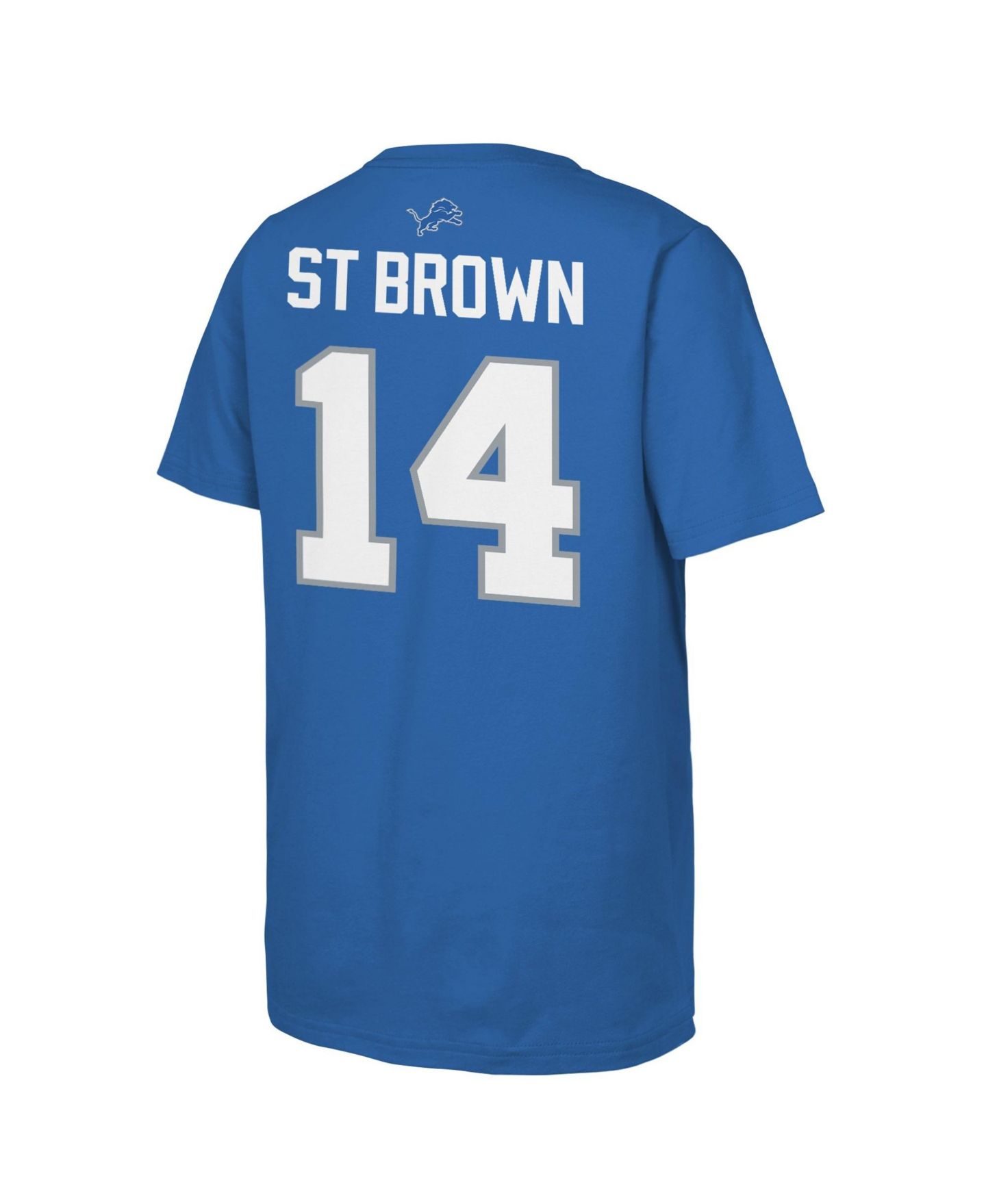 Детская футболка Outerstuff Amon-Ra St. Brown Blue Detroit Lions Name & Number — фото 3