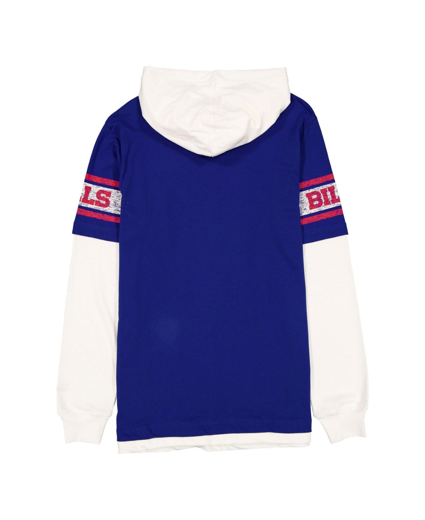 Мужская футболка New Era Royal Buffalo Bills Twofer Layered Long Sleeve Hooded — фото 5
