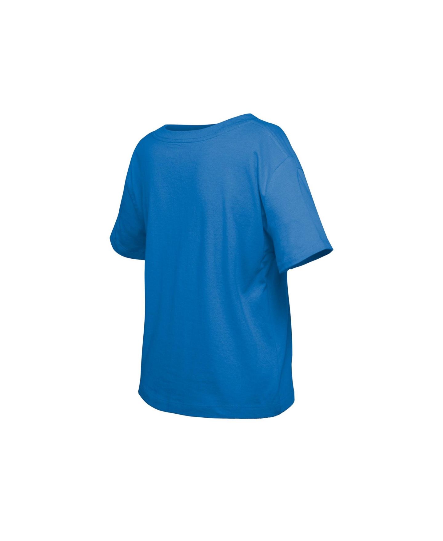 Футболка New Era Blue Detroit Lions Flip Sequin Boxy для девочек — фото 3