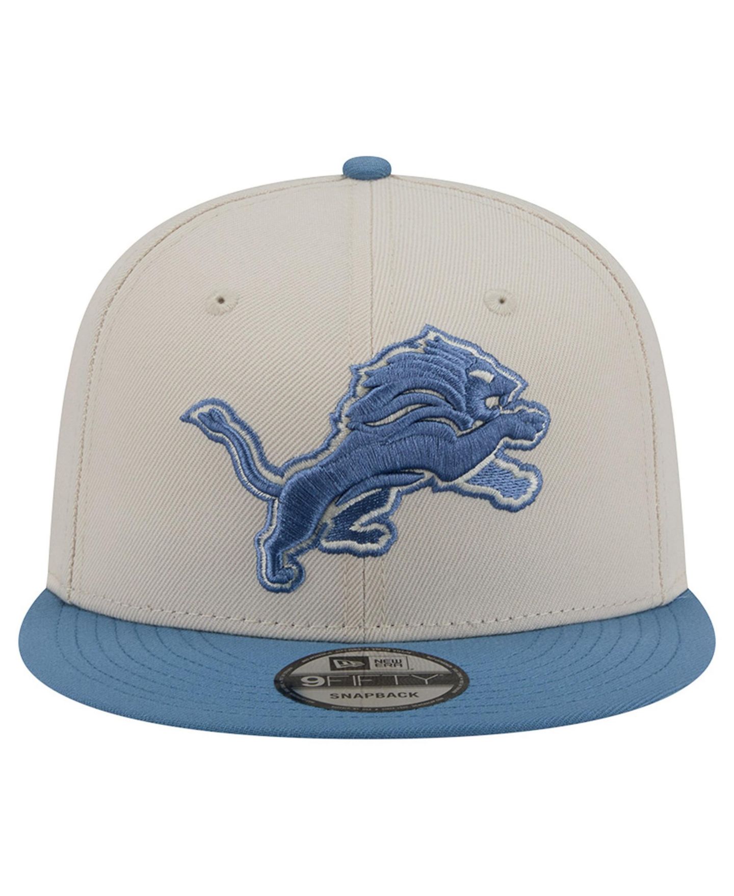Мужские головные уборы New Era Cream/Blue Detroit Lions Color Pack Two-Tone 9FIFTY Snapback Hat — фото 2