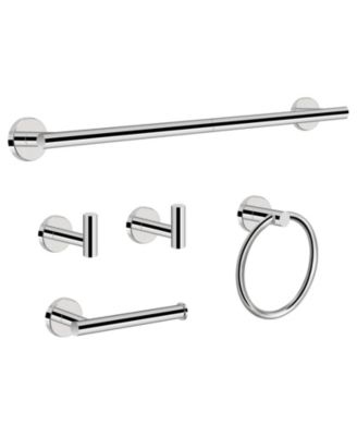 5 Piece 24" Bathroom Hardware Set Stainless Steel Towel Bar Kit