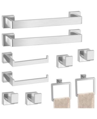 10 Pieces 16" Bathroom Hardware Accessories Set Towel Bar