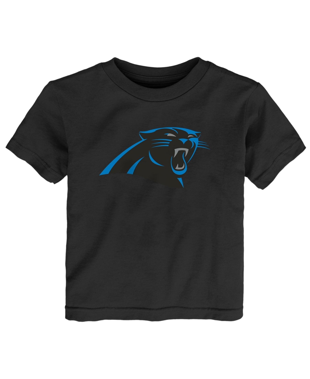Outerstuff Boys' and Girls' 2T-5T Carolina Panthers Screen-Print Rib-Knit Collar T-Shirt