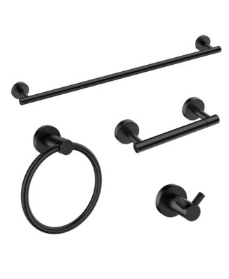 4 Piece 24" Bathroom Hardware Set Towel Bar