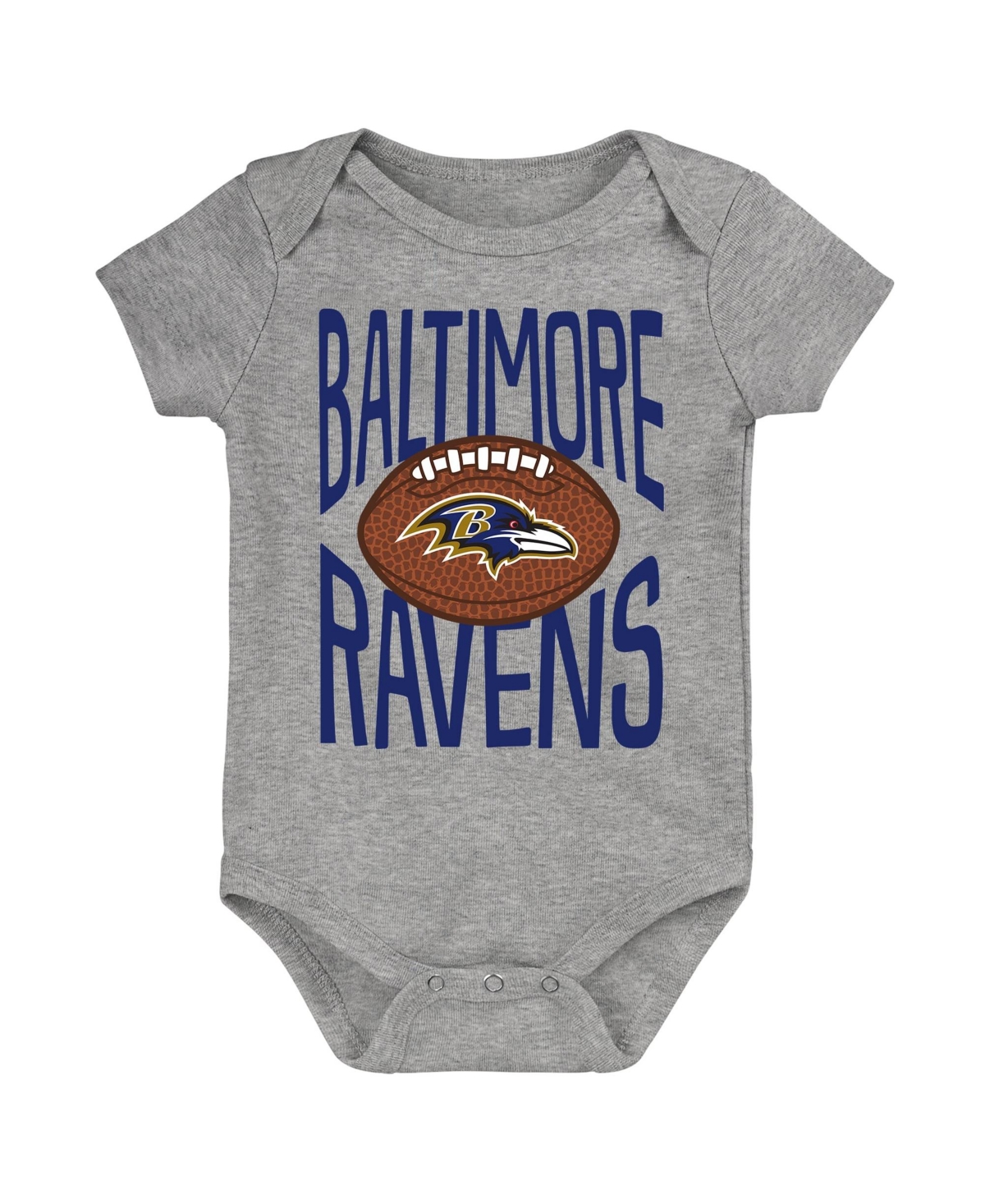 Outerstuff Baby Boys' and Girls' Baltimore Ravens For the Ball Snap-Bottom Bodysuit