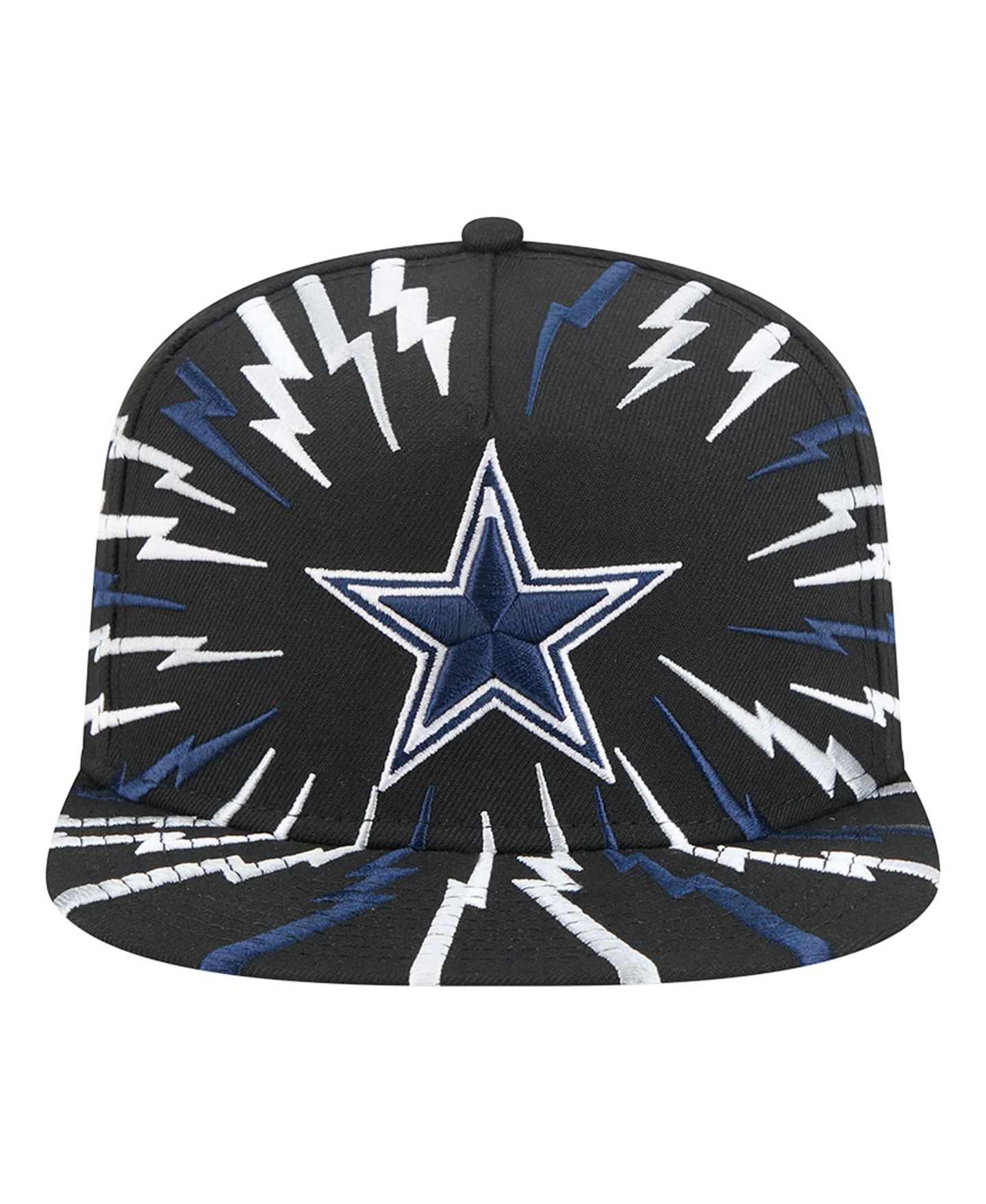 Мужская кепка New Era Black Dallas Cowboys Bolt A-Frame 9FIFTY Snapback Hat — фото 2