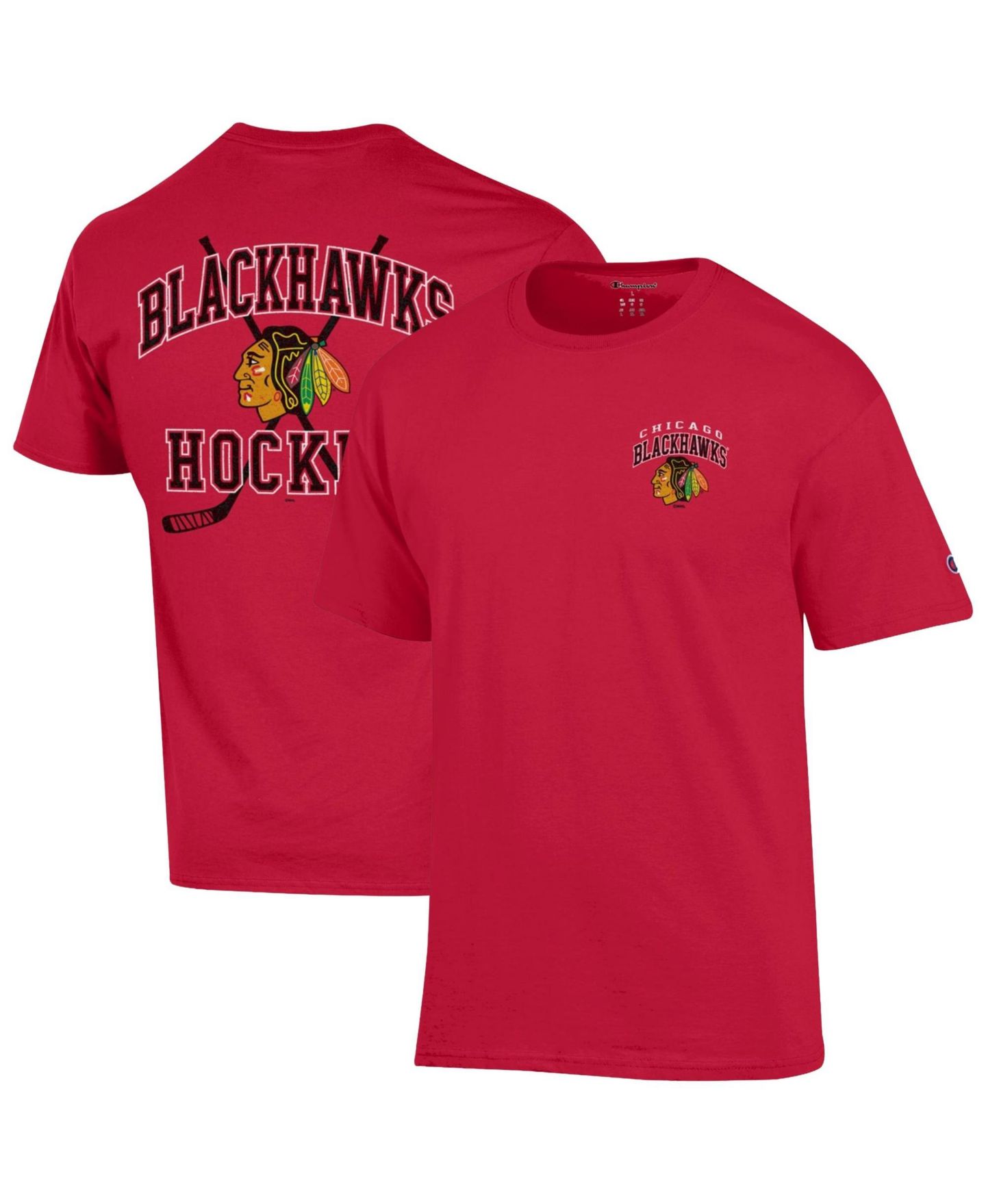 Мужская футболка Champion Red Chicago Blackhawks Stick With It Jersey — фото 1