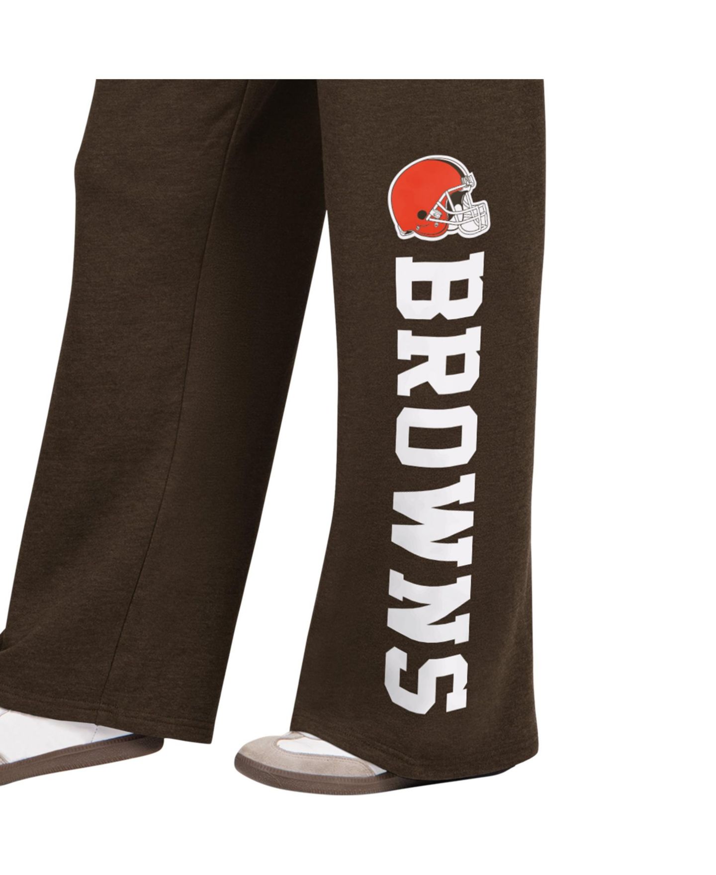 Женские брюки Starter Brown Cleveland Browns Field Wide Leg Sweatpants — фото 3