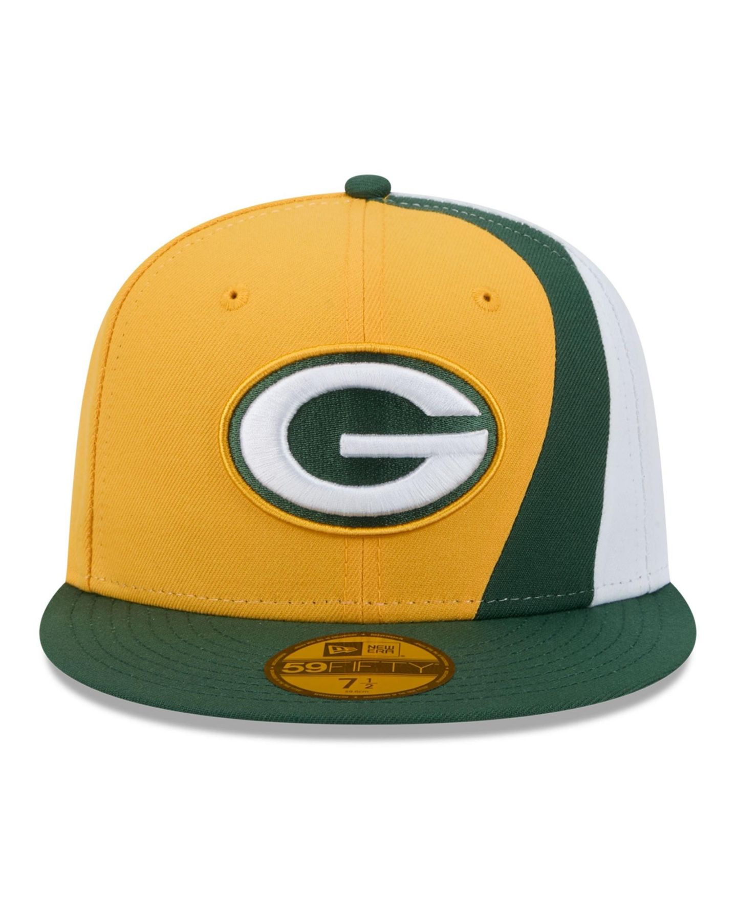 Мужская кепка New Era Gold/Green Green Bay Packers Shock 59FIFTY Fitted Hat — фото 2