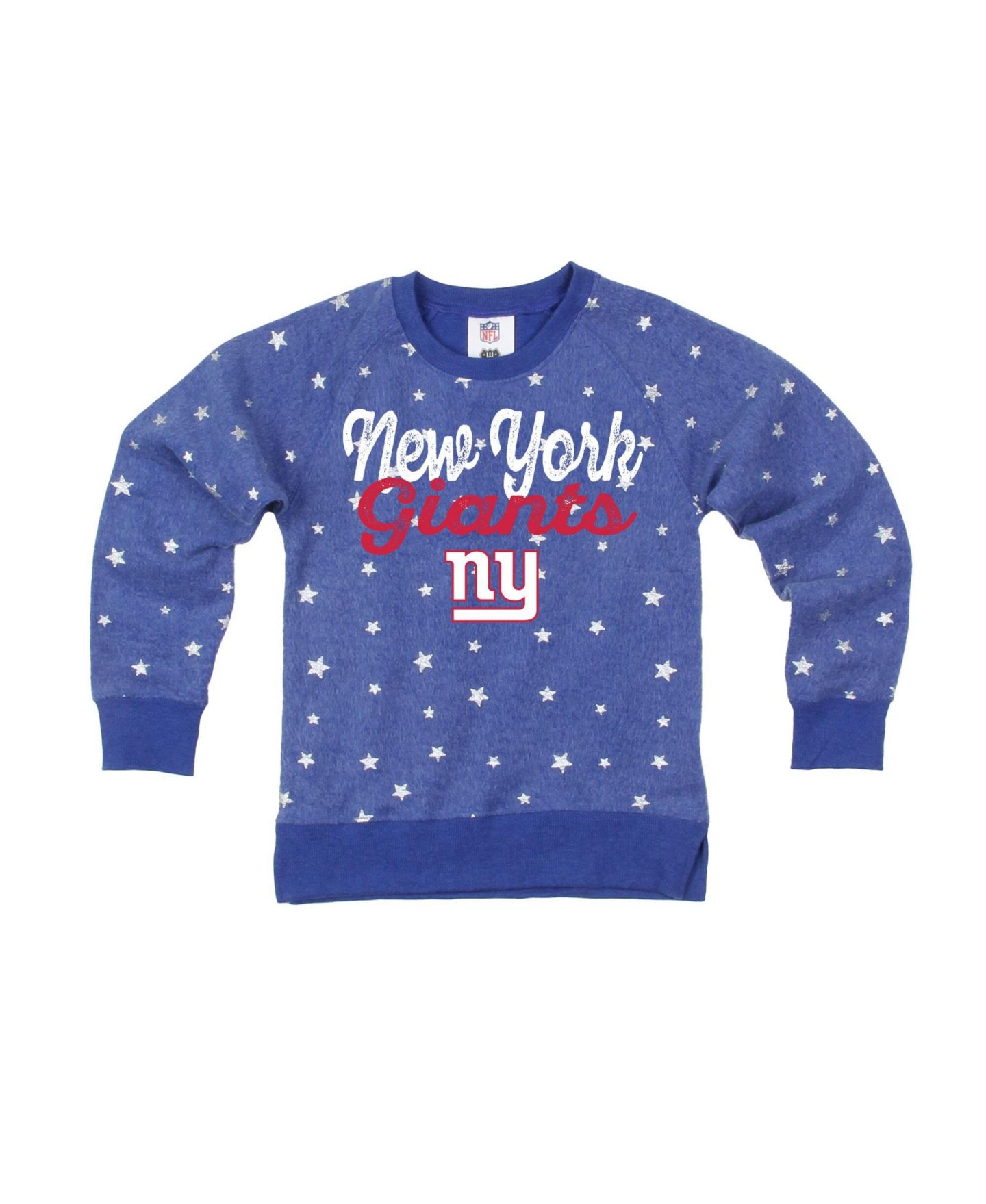 Толстовка Wes & Willy Royal New York Giants Shimmer Star Reverse для девочек — фото 1