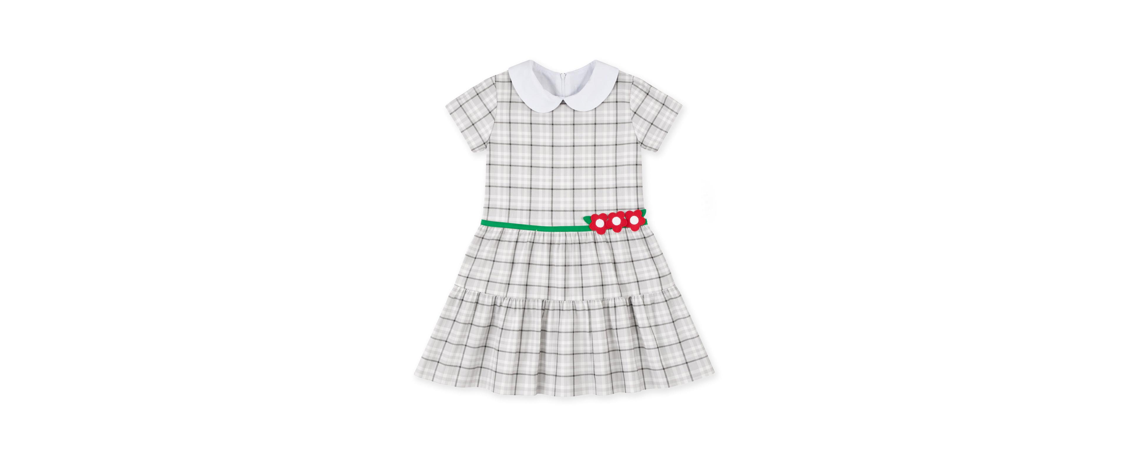 Florence Eiseman Big Girls (7-8) Plaid Dress with Flowers