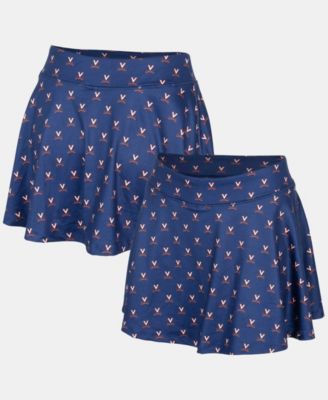 Women's Navy Virginia Cavaliers Allover Print Flowy Skort