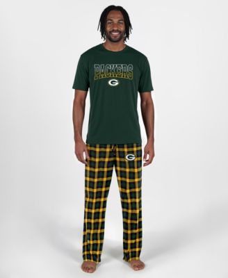 Men's Green Green Bay Packers Highland Sleep Set