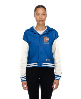 Women's  Denver Broncos Royal Throwback Full-Snap Hooded Jacket