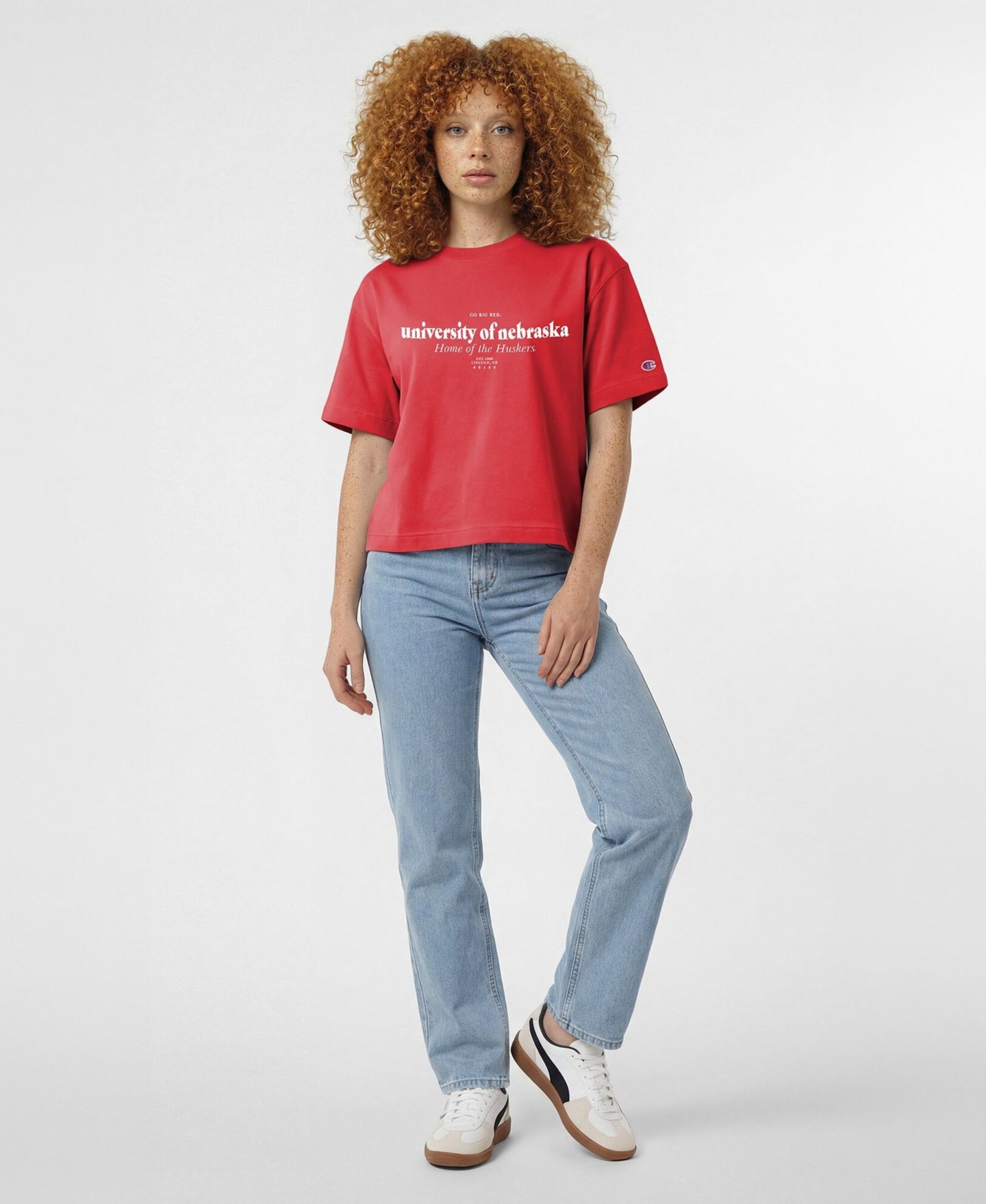 Женская футболка Champion Scarlet Nebraska Huskers Home Wordmark — фото 3