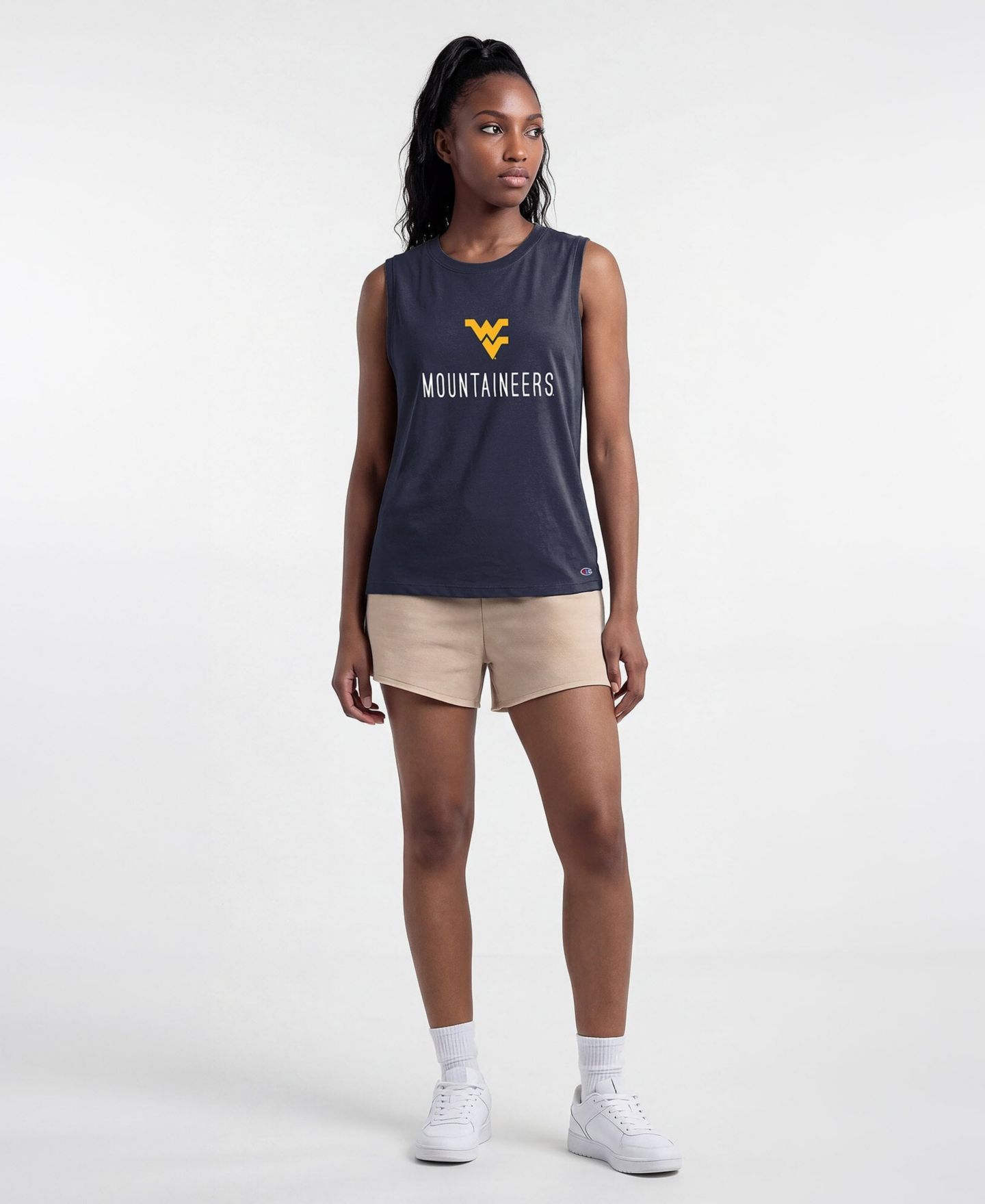 Женский топ Champion Navy West Virginia Mountaineers Lifestyle — фото 3