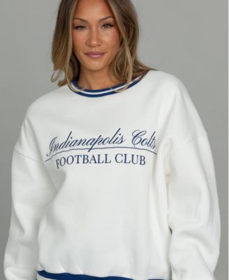 Women's Cream Indianapolis Colts x Football Club Sweatshirt