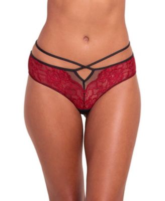 Saveria Cheeky Lace Sheer-Mesh Panty