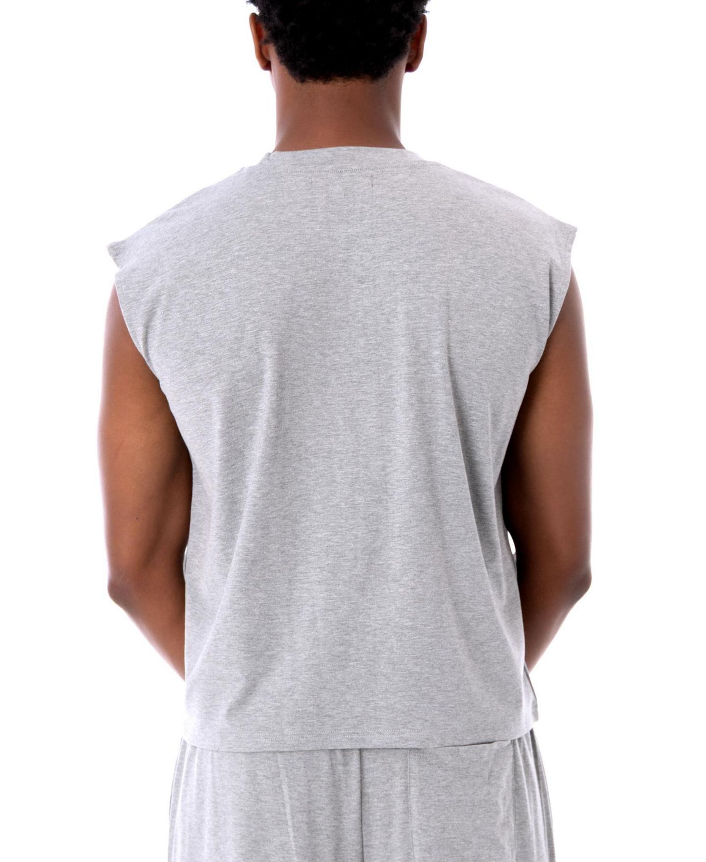 Мужская футболка Dai Moda Mays Cap Sleeve Star Grommet, цвет: Серый — фото 3