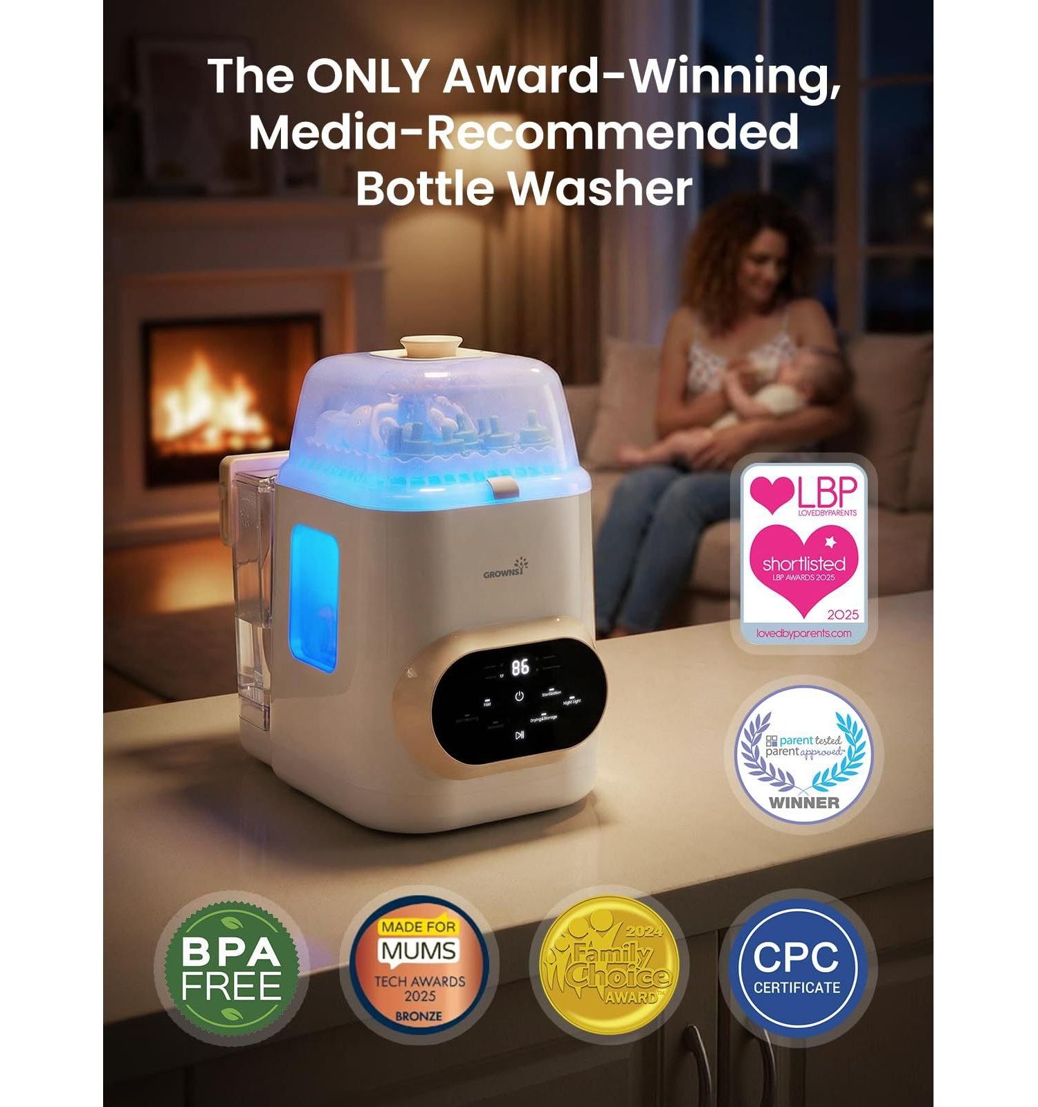 EaseClean 4-in-1 Automatic Bottle Washer and Sterilizer