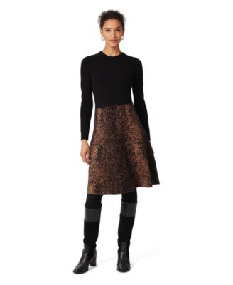 Women's Hallie Long-Sleeve Animal-Print Sweater Dress