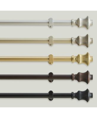 Palazzo 1" Single Curtain Rod with Fluted Bell Shaped Finial Design