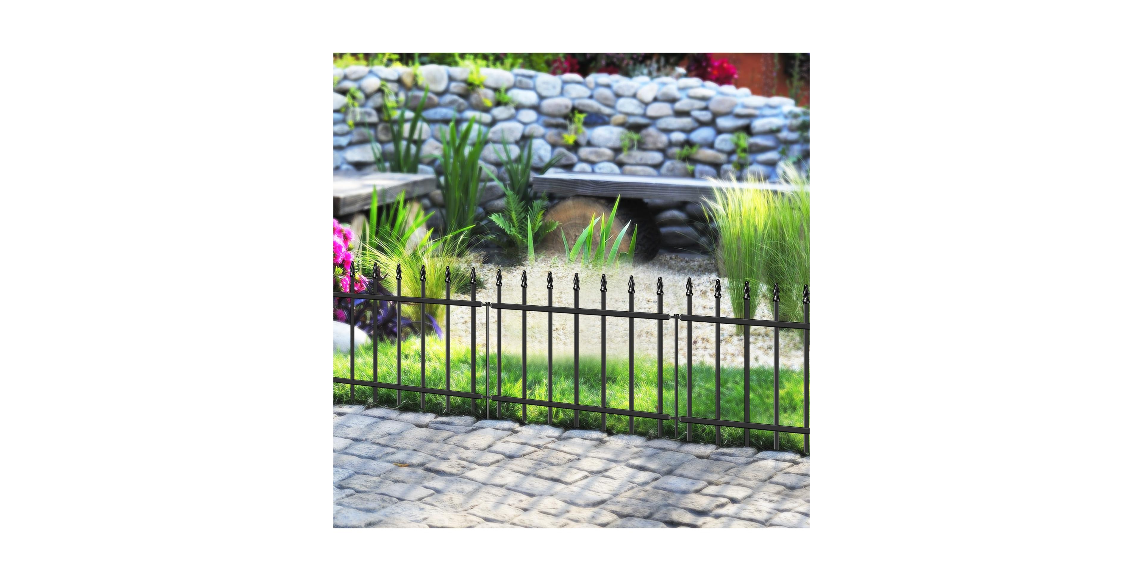 Aofar Decorative Metal Garden Fence 18IN X 20FT Small Border With Stakes