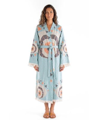 Women's Saphira Handwoven Jacquard V-Neck Cover-Up Robe