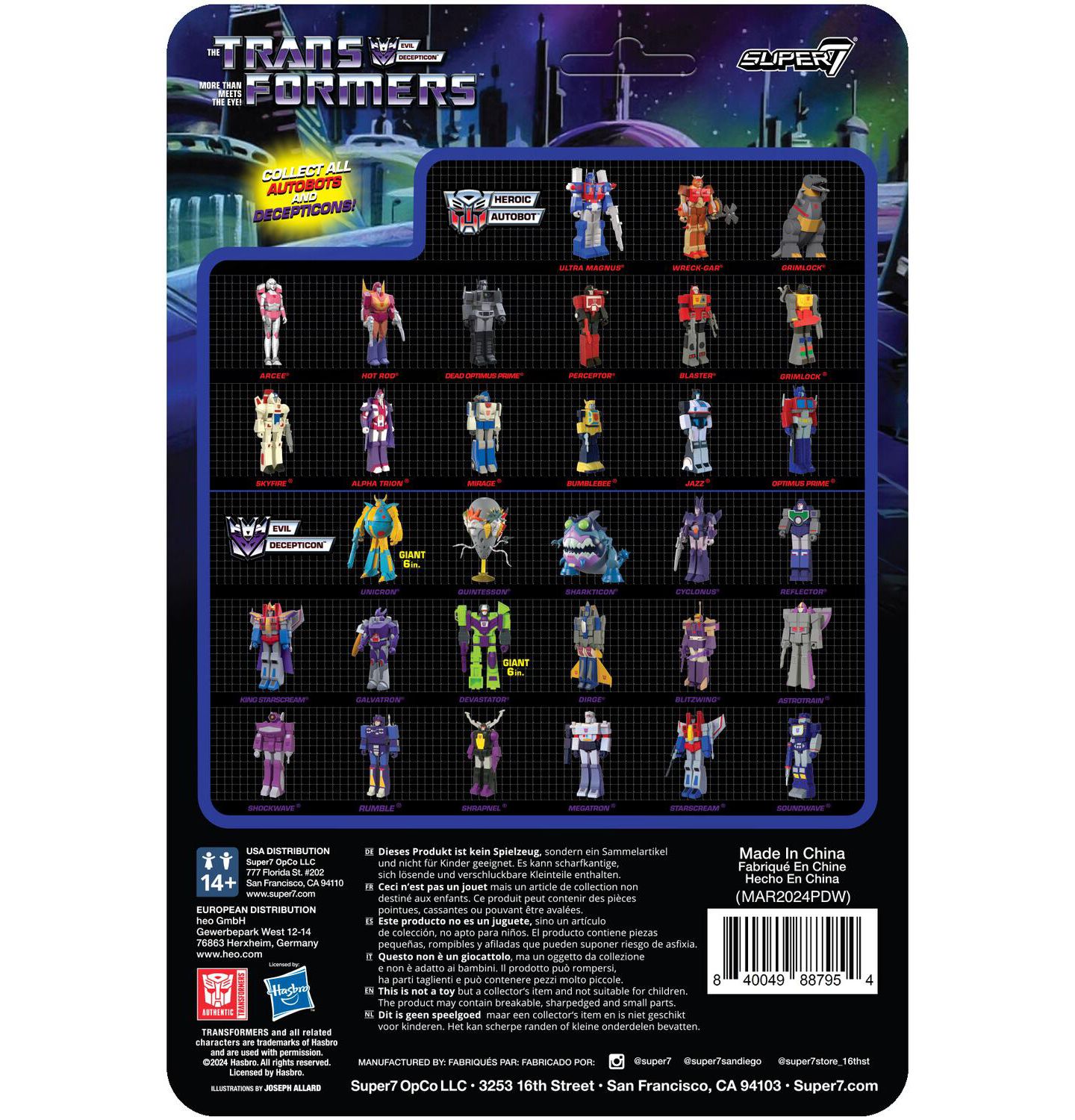 Детская фигурка Super7 Transformers Rumble ReAction 3.75-Inch Articulated Action Figure, 14+ Years, цвет: Open Miscellaneous — фото 2