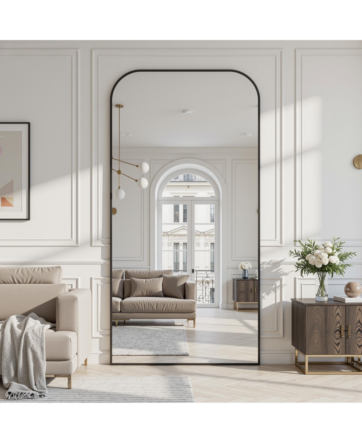 Antok Full Length Mirror, 81"x41" Oversized Floor Mirror for Bedroom, Hanging Mounted Living Room Cloakroom