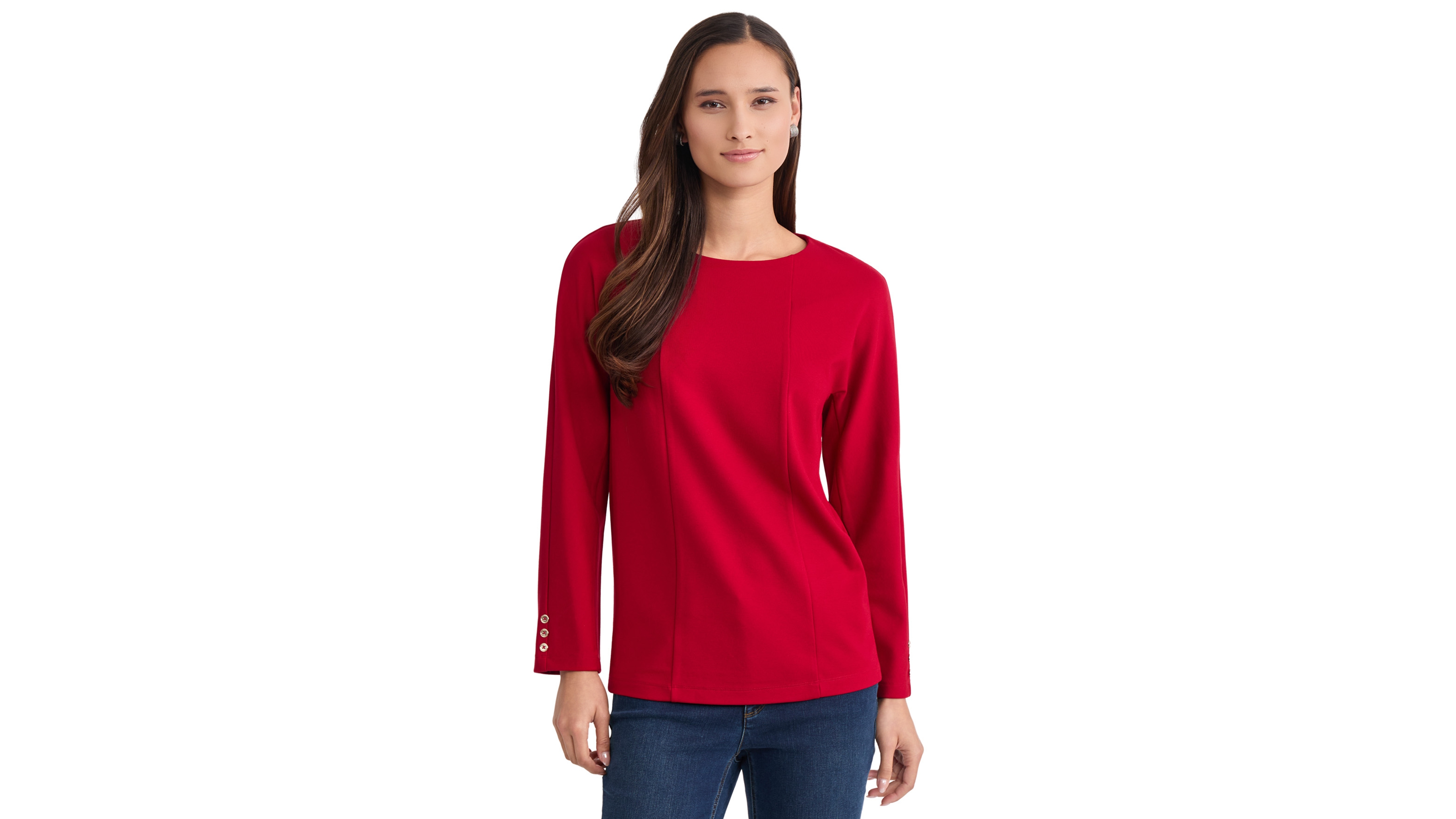 Jones New York Women's Serenity Boat Neck Dolman Sleeve Blouse