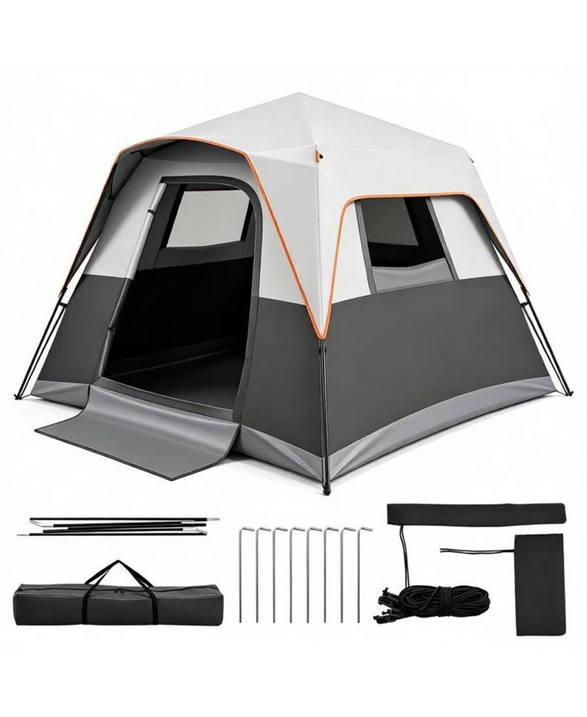 Sevorley Camping Tent, Carry Bag, 9 x 9 ft for Camping
