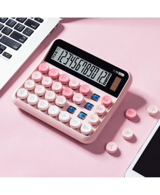 12 Digit Large LCD Display Mechanical Desk Calculator with Percent Key