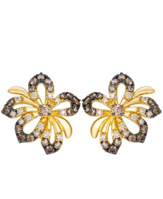 Chocolate Diamond Stud Earrings (1 1/2 ct. t.w.) in 14k Yellow Gold