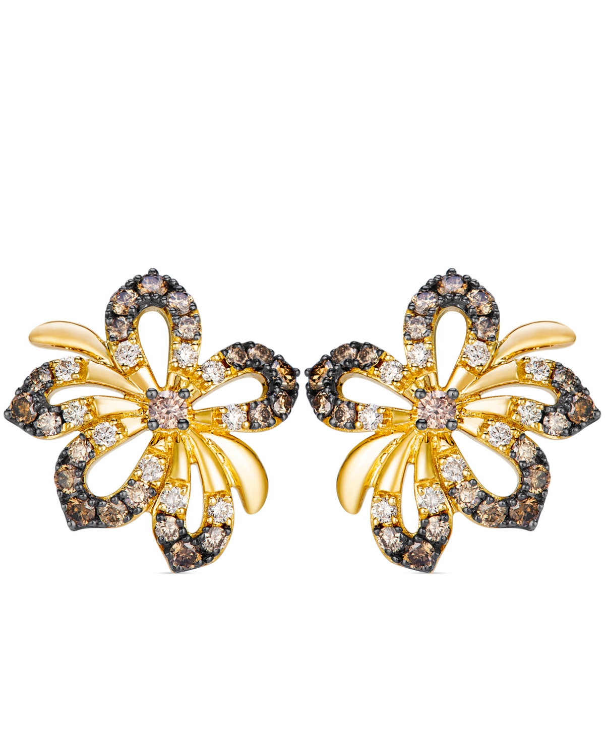 Le Vian Chocolate Diamond Stud Earrings (1 1/2 ct. t.w.) in 14k Yellow Gold