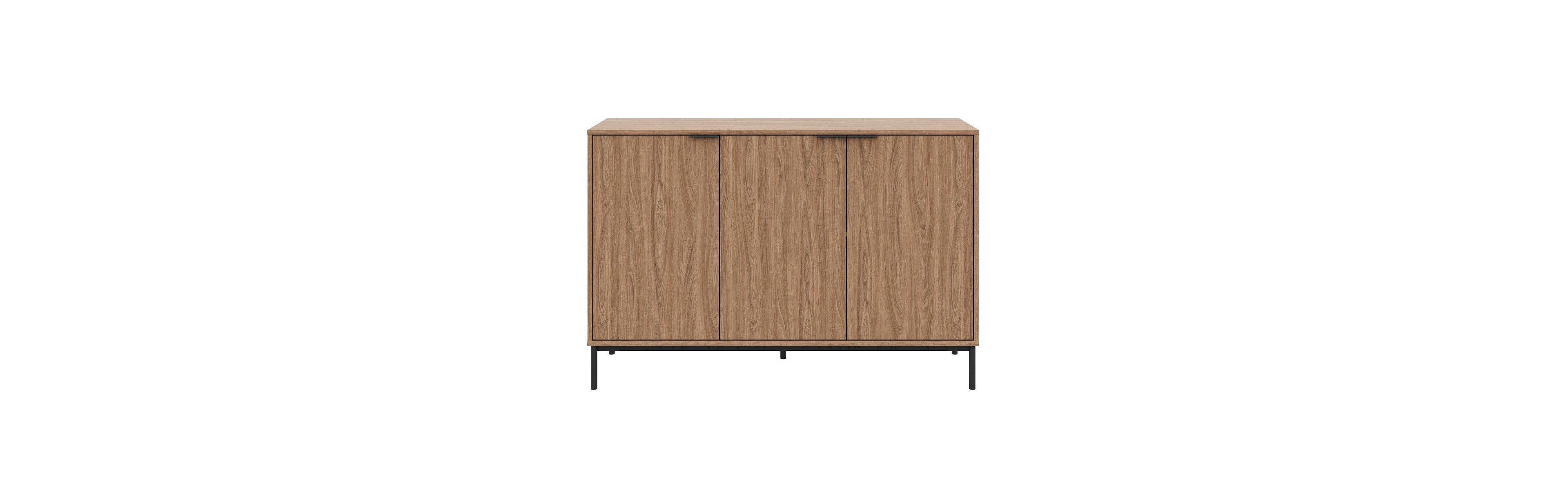 Nexera Connor 3-Door Buffet, Light walnut