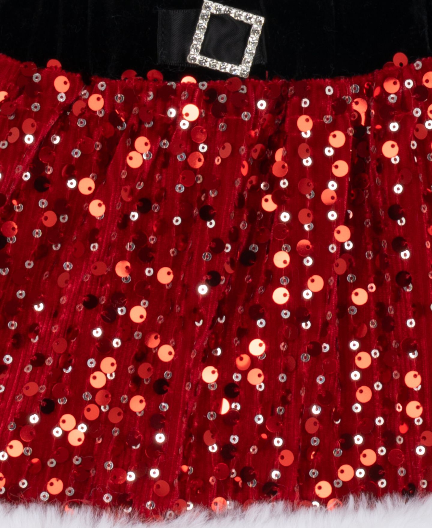 Rare Editions Baby Girls' Santa Baby Long-Sleeve Top and Velvet Skirt, 2-Piece Set, цвет: Белый — фото 5