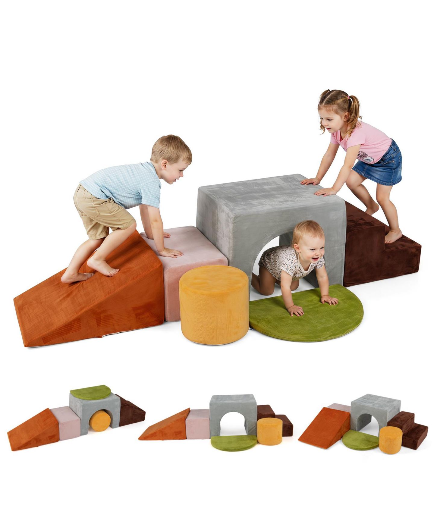 Детские конструкторы Costway Foam Climbing Blocks 6-Piece Set, от 3 лет, цвет: Assorted Pre-Pack — фото 11