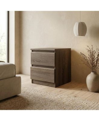 2 Drawer Nightstand - Stylish Night Stand with Drawers for Bedroom