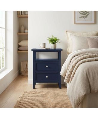 Midnight Nightstand with 2 Drawers and Modern Design
