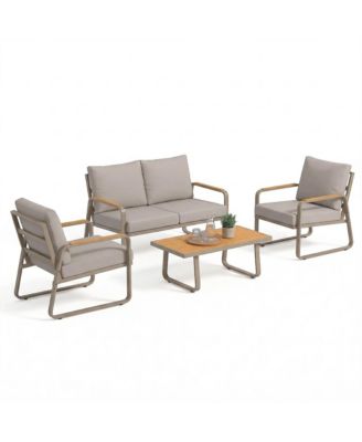 4 Piece Patio Furniture Set, Outdoor Sofa Set