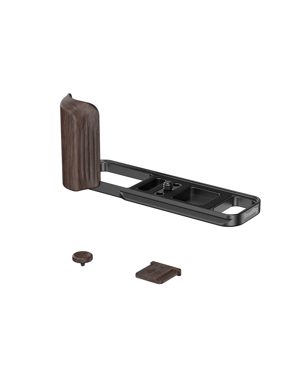 SmallRig 6237 Arca-Swiss Quick Release L-Shaped Mount Plate with Wooden Handle for Fujifilm X-E5 Camera - Ebony/black