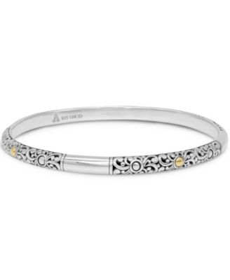 Two-Tone Filigree Bali Heritage Bangle Bracelet