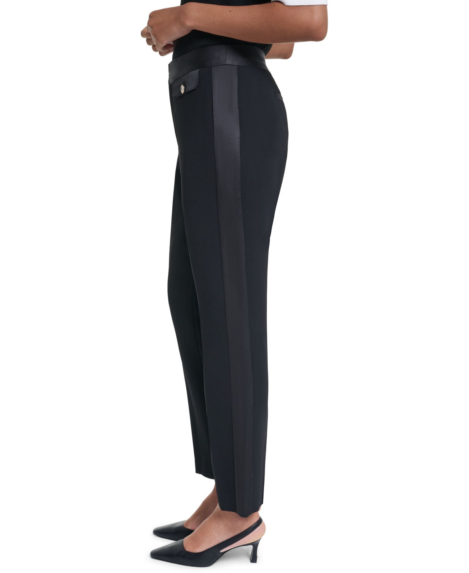 Women's Satin Straight Dress Pants