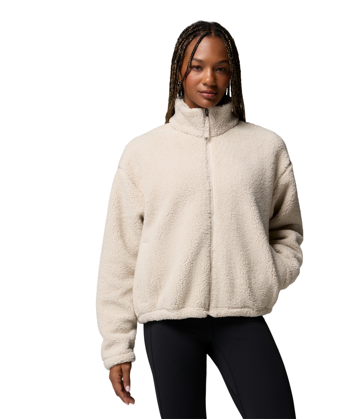 Columbia Women's Sequoia Grove Sherpa Full-Zip Fleece Jacket - Dark Stone