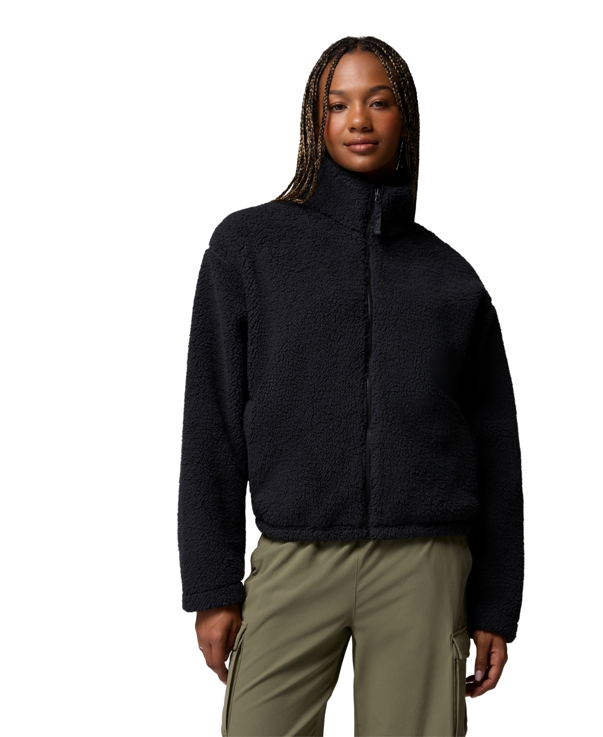 Columbia Women's Sequoia Grove Sherpa Full-Zip Fleece Jacket - Black
