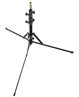 5001B 6' Retractable 5 Section Lightstand with 5/8" Mounting Stud, Black Anodized