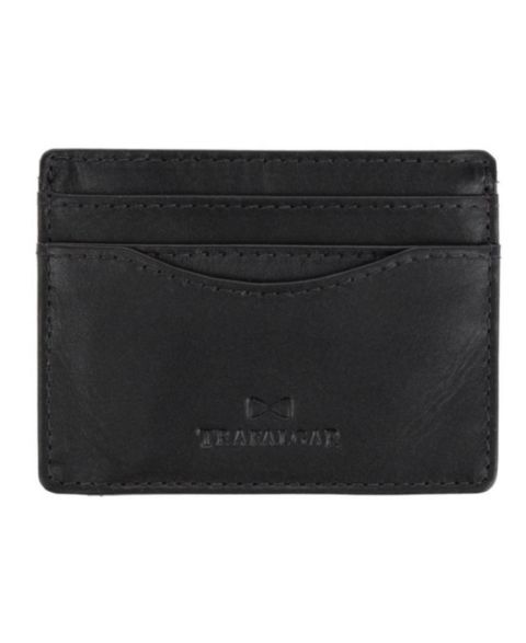 Мужской кошелёк TRAFALGAR Ion Curved Side Slot Leather Card Case, цвет: Чёрный