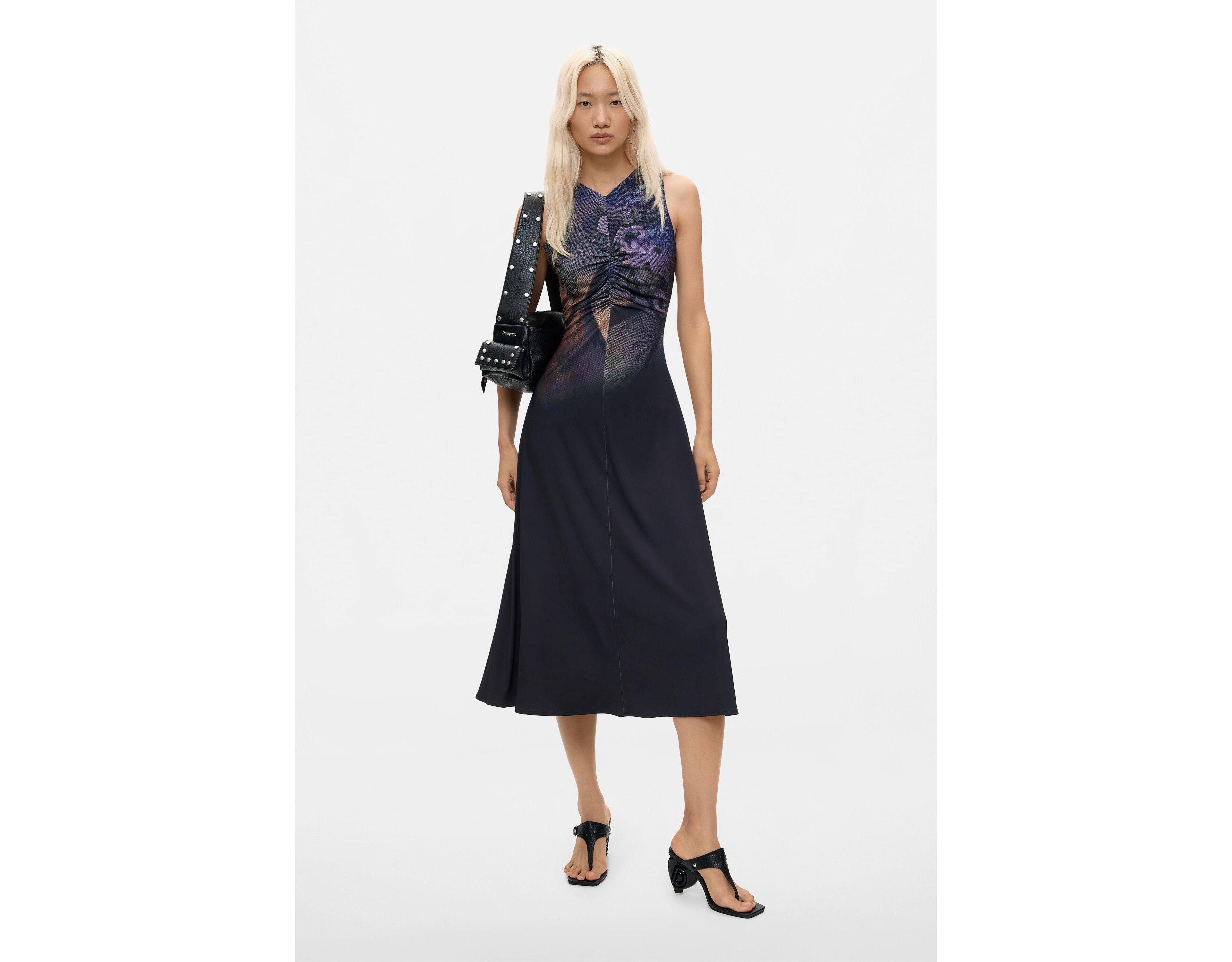 Desigual Women's Knit A-Line Midi Dress